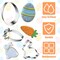 Easter Cookie Cutters, 3 Piece Stainless Steel Easter Cookie Cutter Set, Easter Bunny, Egg, Carrot Shapes Cookie Molds for Easter Baking Spring Party Decorations